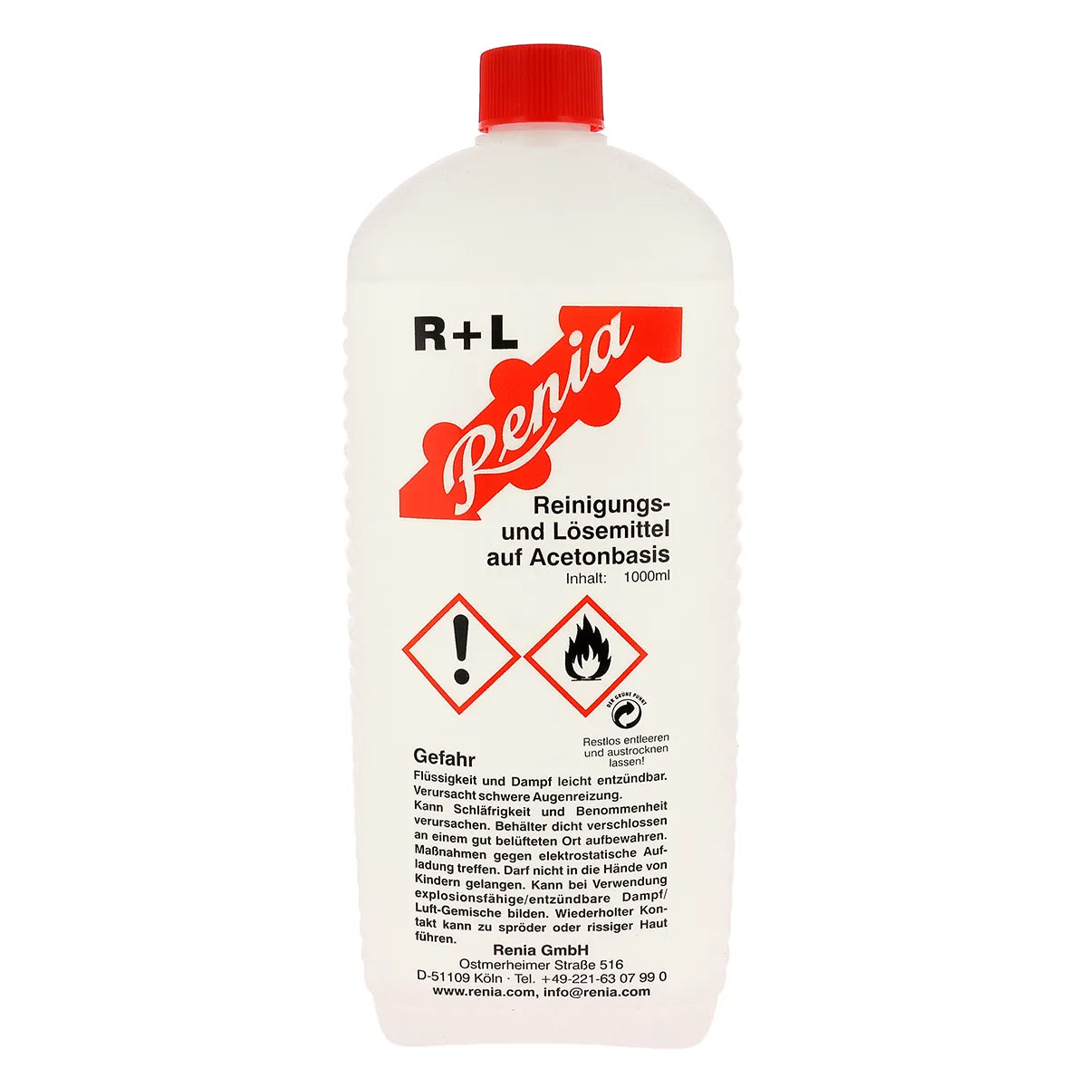 Nettoyant à base d'acétone R&L - Renia - 1L