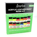 Kit de peintures pour cuir Angelus Neon : gamme de couleurs fluorescentes, lumineuses et flashy