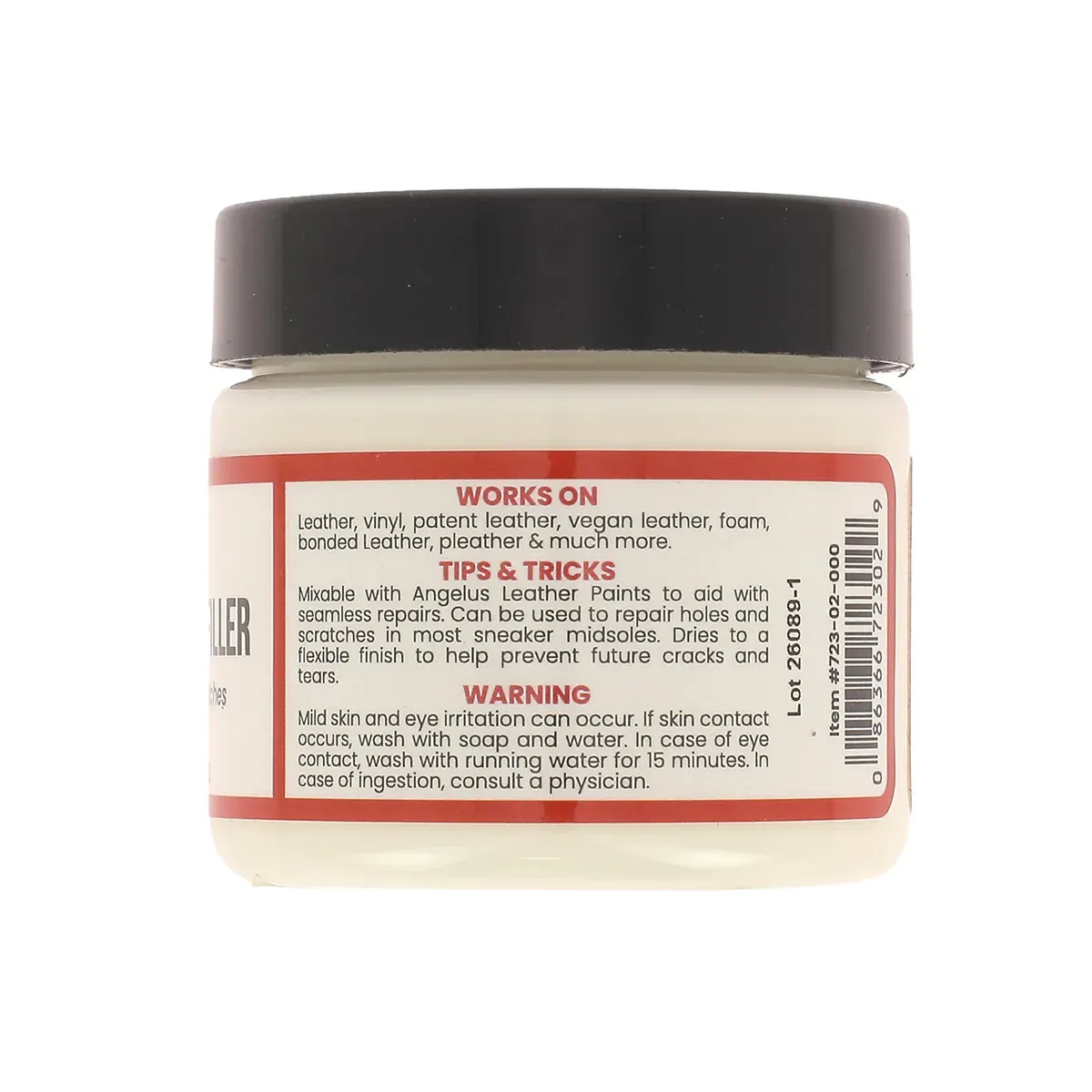 Angelus Paintable Repair Filler, enduit de bouchage peignable pour cuir et similicuir