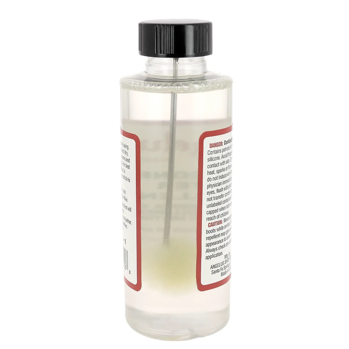 Angelus Silicone Water repellent, Imperméabilisant silicone déperlant pour cuir : application avec tampon en laine intégré au bouchon