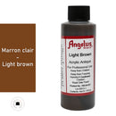Finition antique acrylique Angelus marron clair : patine pour cuir - LIGHT BROWN