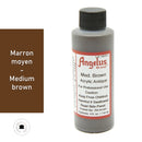 Finition antique acrylique Angelus marron - patine effet vieilli pour cuir - MEDIUM BROWN