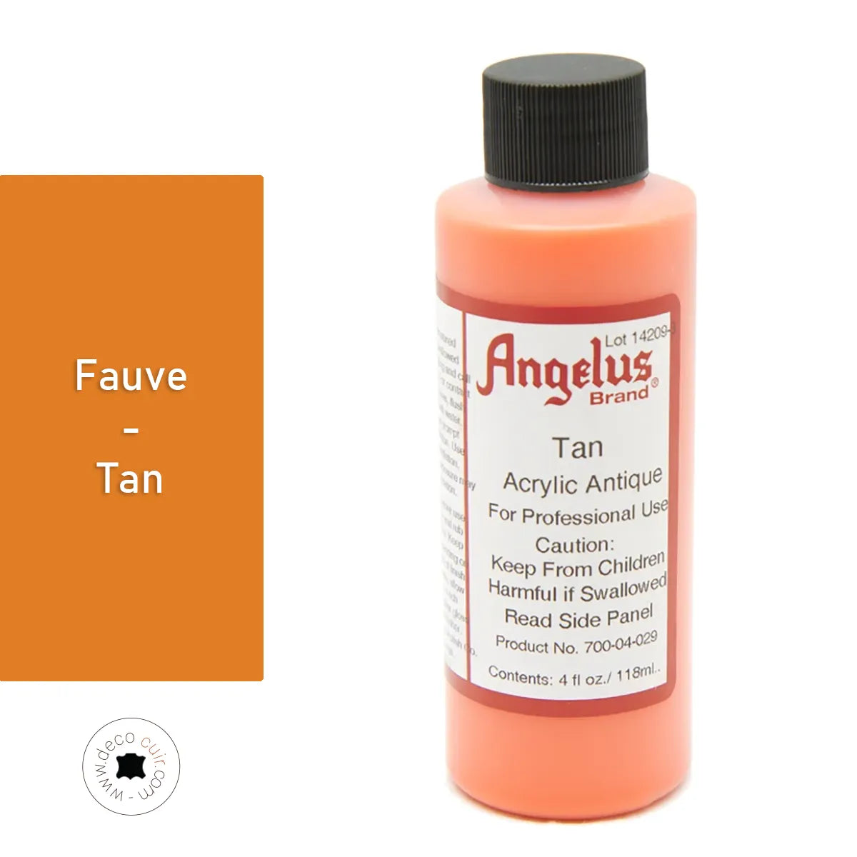 Finition antique acrylique Angelus pour cuir 118ml - TAN / Fauve