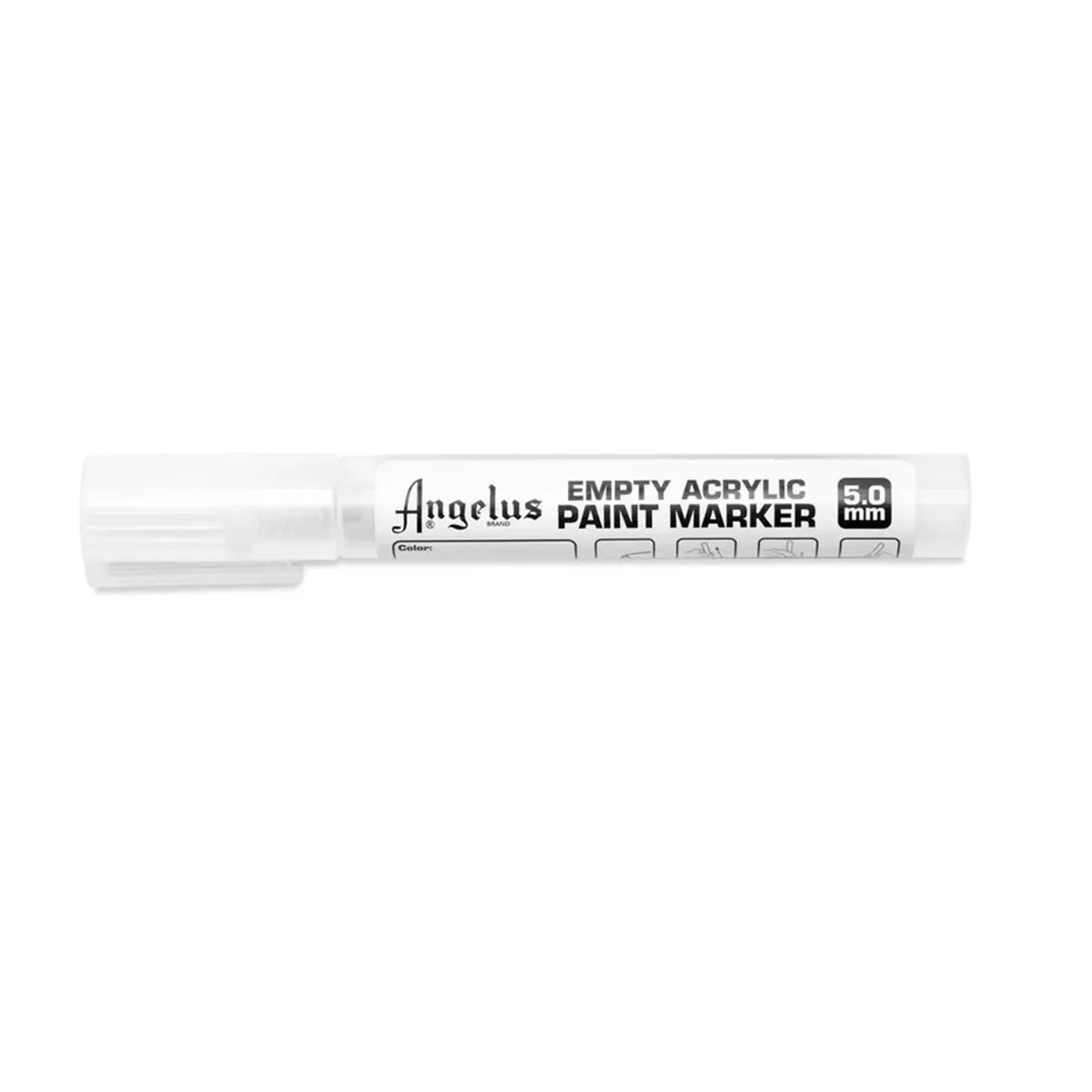 Marqueur rechargeable Angelus pointe 5 mm pour application précise de la peinture ou teinture pour cuir 