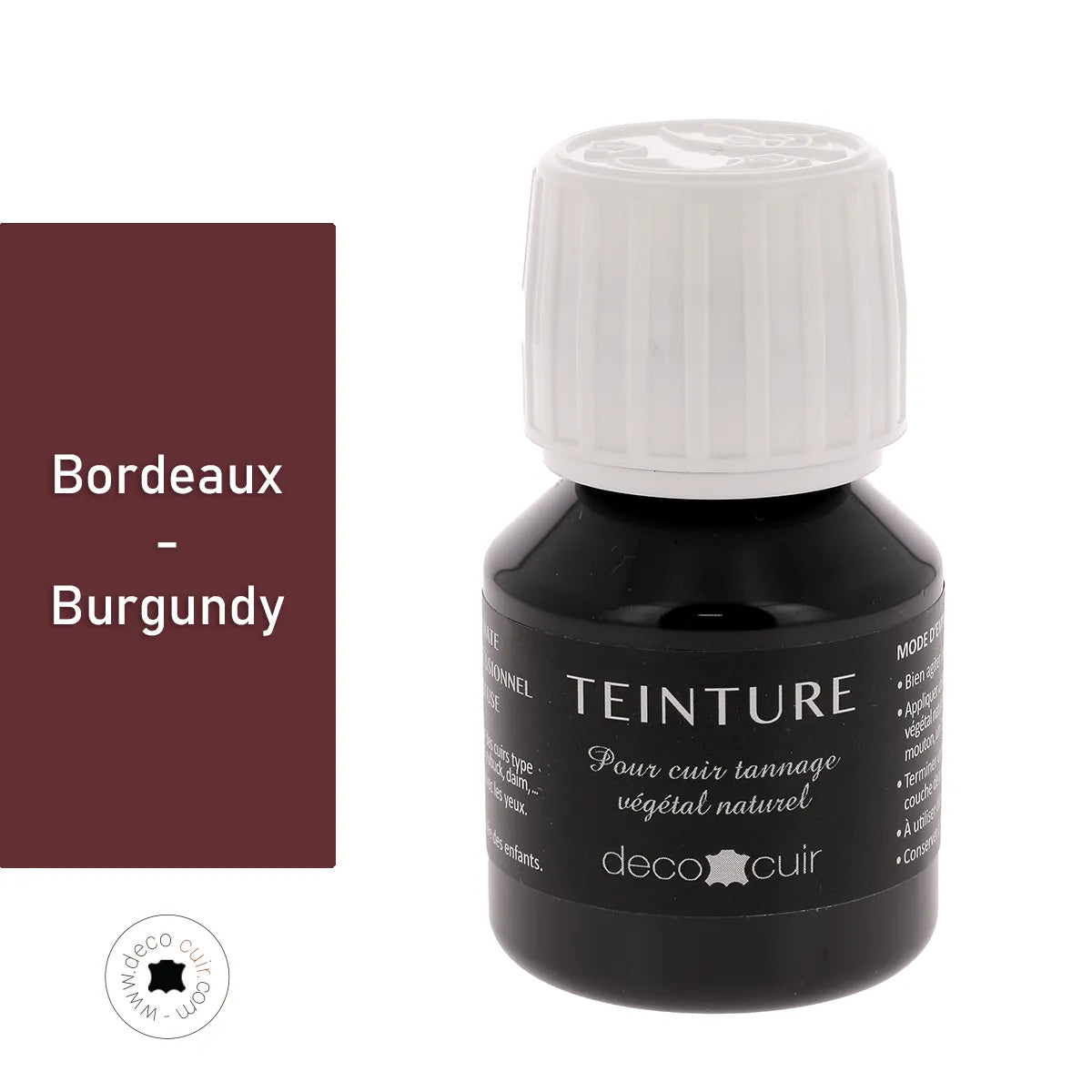 Teinture base aqueuse - BORDEAUX | Deco Cuir