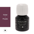 Teinture pour cuir Deco Cuir en base aqueuse de couleur violette, liquide pour coloration de matériaux en cuir.