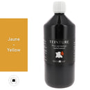 Teinture à base aqueuse Deco Cuir Jaune pour cuir, bouteille d'1 litre, application facile