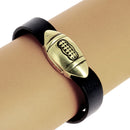 Fermoir bijou aimanté - BALLON DE RUGBY - Lacet plat - Deco Cuir