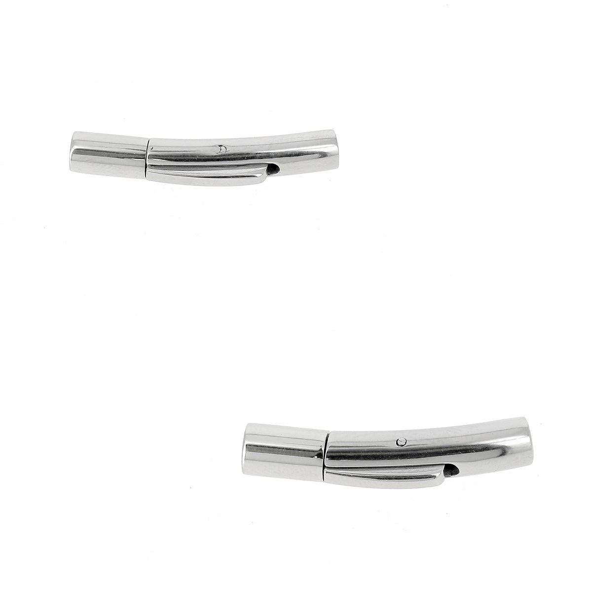 Fermoir bijou à clipser - Lacet rond - Inox