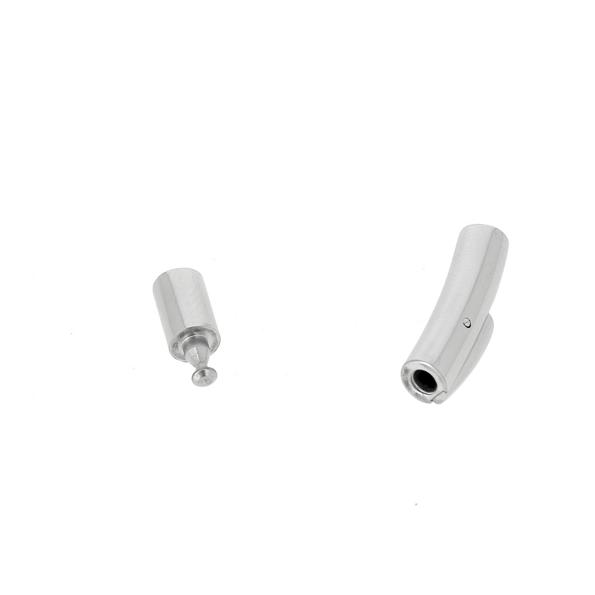 Fermoir bijou à clipser - Lacet rond - Inox