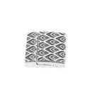 Fermoir bijou aimanté - Plumes de paon - Lacet plat