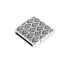 Fermoir bijou aimanté - Plumes de paon - Lacet plat