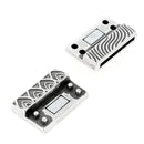 Fermoir bijou aimanté - Plumes de paon - Lacet plat