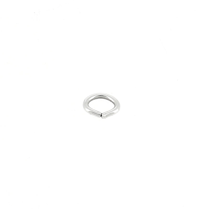 Lot de 10 anneaux ouverts pour bijoux en laiton - Ovale - 2x3mm - Argent vieilli