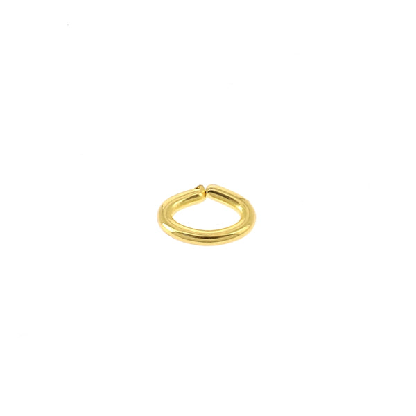 Lot de 10 anneaux ouverts pour bijoux en laiton - Ovale - 2,5x4mm - Doré luxe