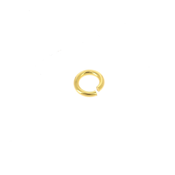 Lot de 10 anneaux ouverts pour bijoux en laiton - Rond - 3mm - Doré luxe