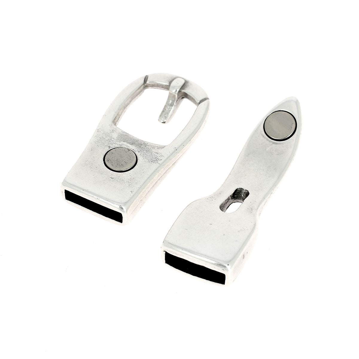 Fermoir bijoux aimanté - Bracelet en cuir DIY - Finition argent bijoux