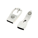 Fermoir bijoux aimanté - Bracelet en cuir DIY - Finition argent bijoux