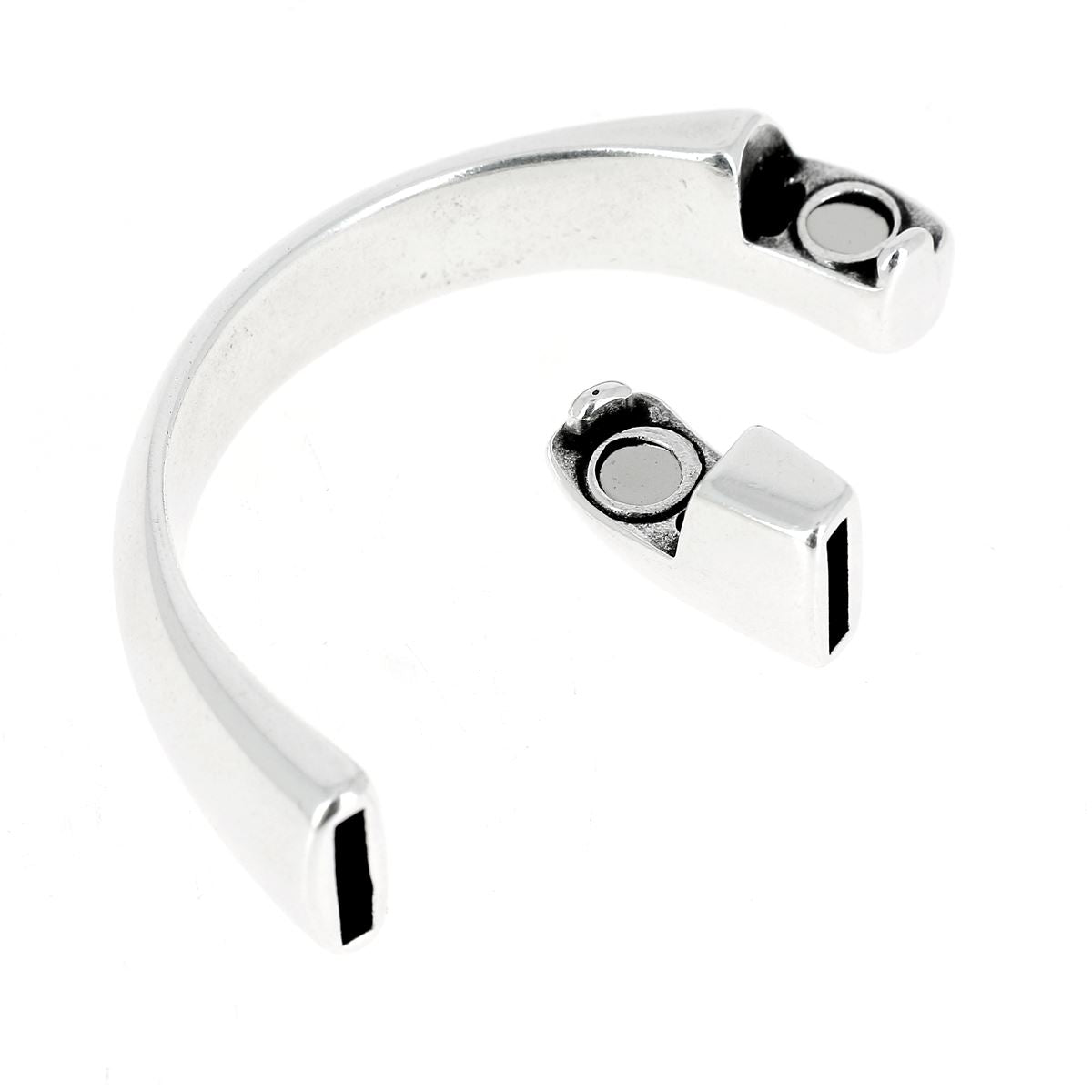 Demi bracelet magnétique pour création bijou fait soi-même - Finition argent bijoux