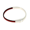 Bracelet DIY : demi jonc en métal avec lacet en cuir plat de 5 mm