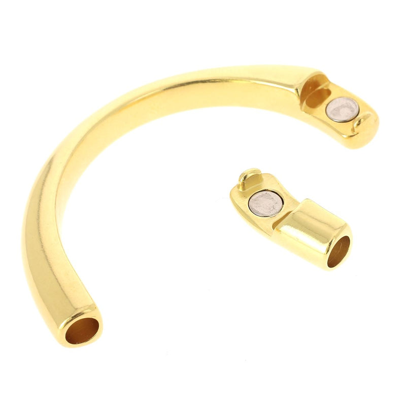 Fermoir bijou magnétique - DEMI BRACELET - Lacet rond 5mm - Finition doré luxe
