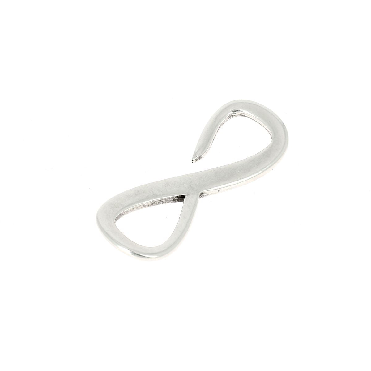 Fermoir crochet en S pour bracelet en cuir - Finition argent bijoux