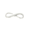 Fermoir bijou crochet - INFINI - Lacet plat 5mm - ARGENT VIEILLI