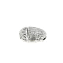 Fermoir bijou aimanté - OVALE À POINTS - Lacet plat 10mm - ARGENT VIEILLI
