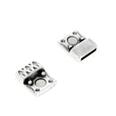 Fermoir bijou aimanté - PEAU DE SERPENT - Lacet plat 10mm