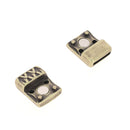 Fermoir bijou aimanté - PEAU DE SERPENT - Lacet plat 10mm