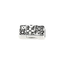 Fermoir bijou aimanté - DIANE - Lacet plat 10mm - ARGENT VIEILLI