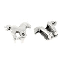 Perle passante pour bracelet en cuir plat - Cheval