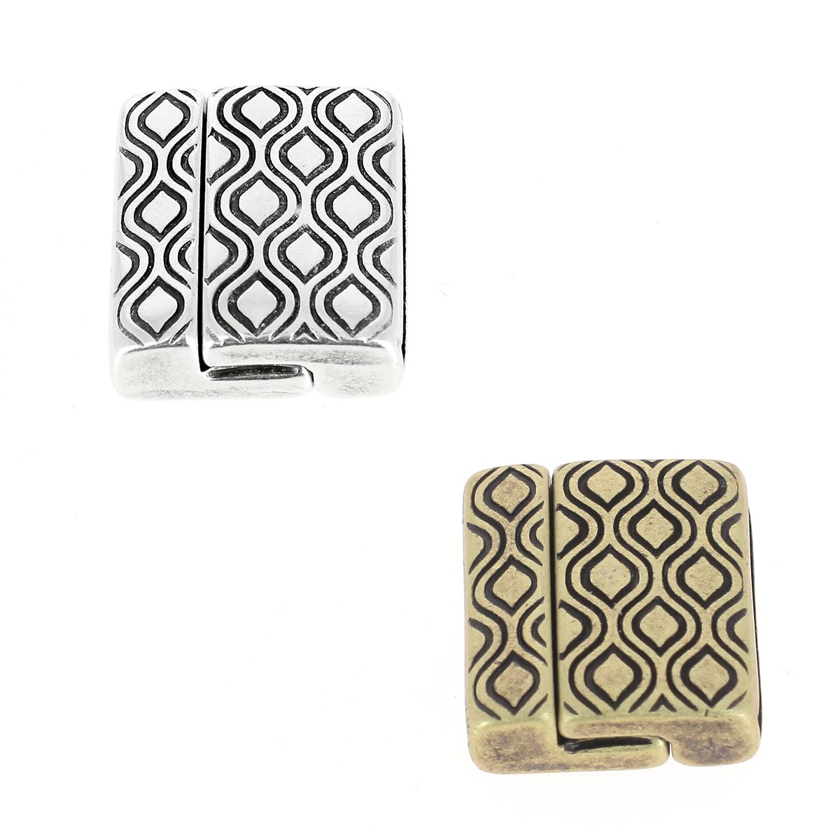 Fermoir bijou aimanté - RETRO - Lacet plat 20mm