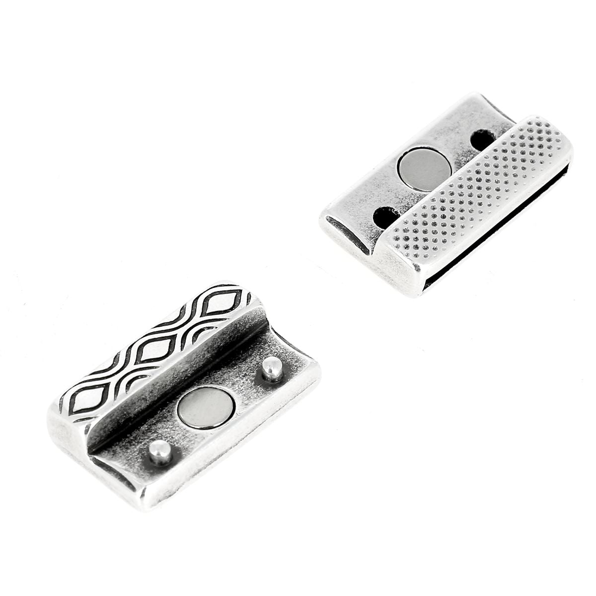 Fermoir bijou aimanté - RETRO - Lacet plat 20mm