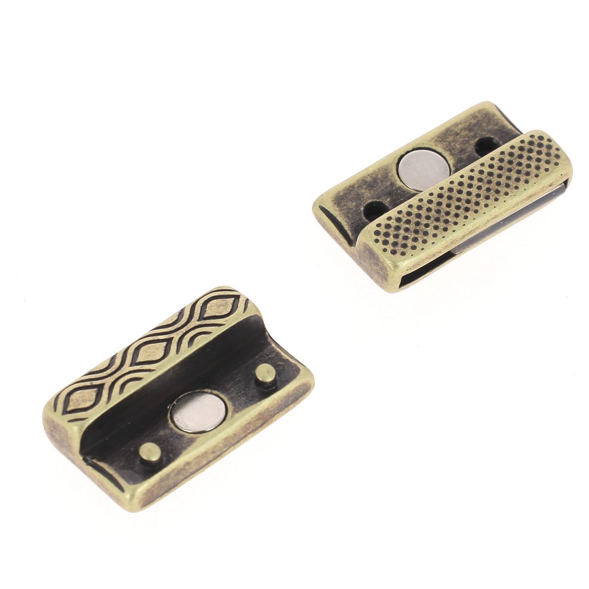 Fermoir bijou aimanté - RETRO - Lacet plat 20mm