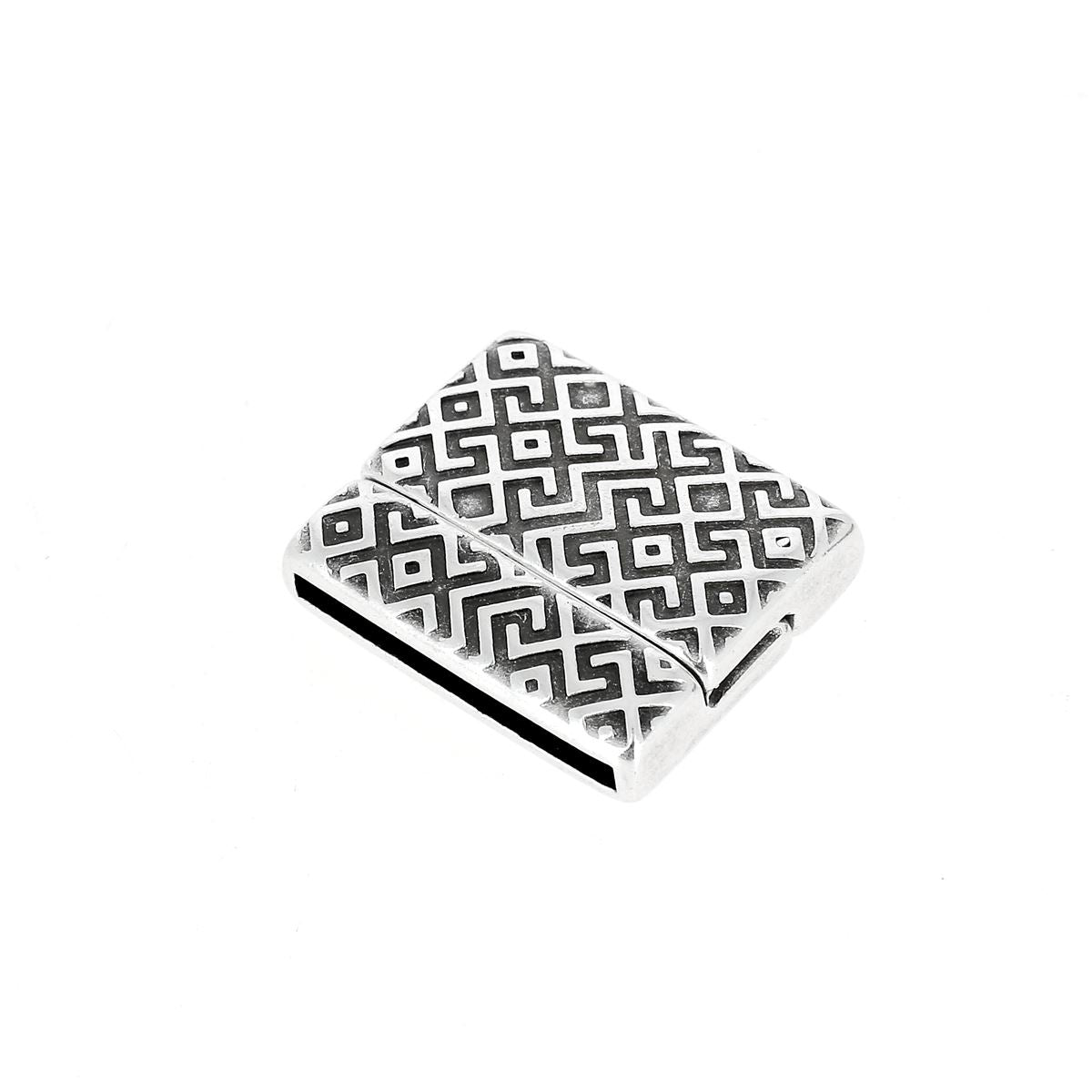 Fermoir bijou aimanté - LABYRINTHE - Lacet plat 20mm