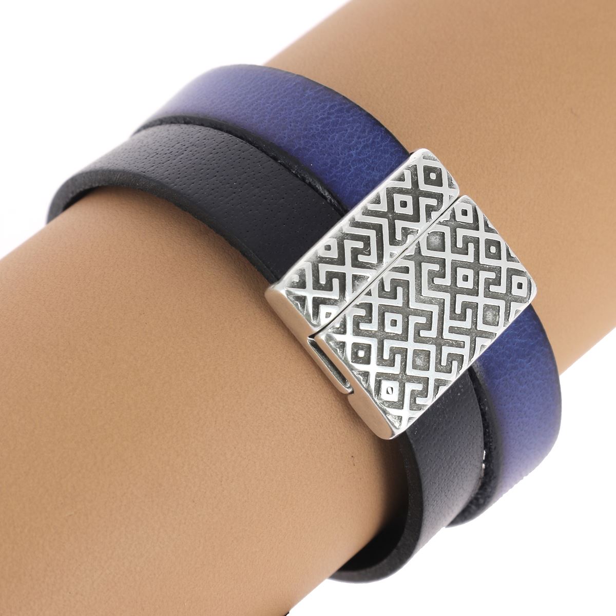 Fermoir bijou aimanté - LABYRINTHE - Lacet plat 20mm