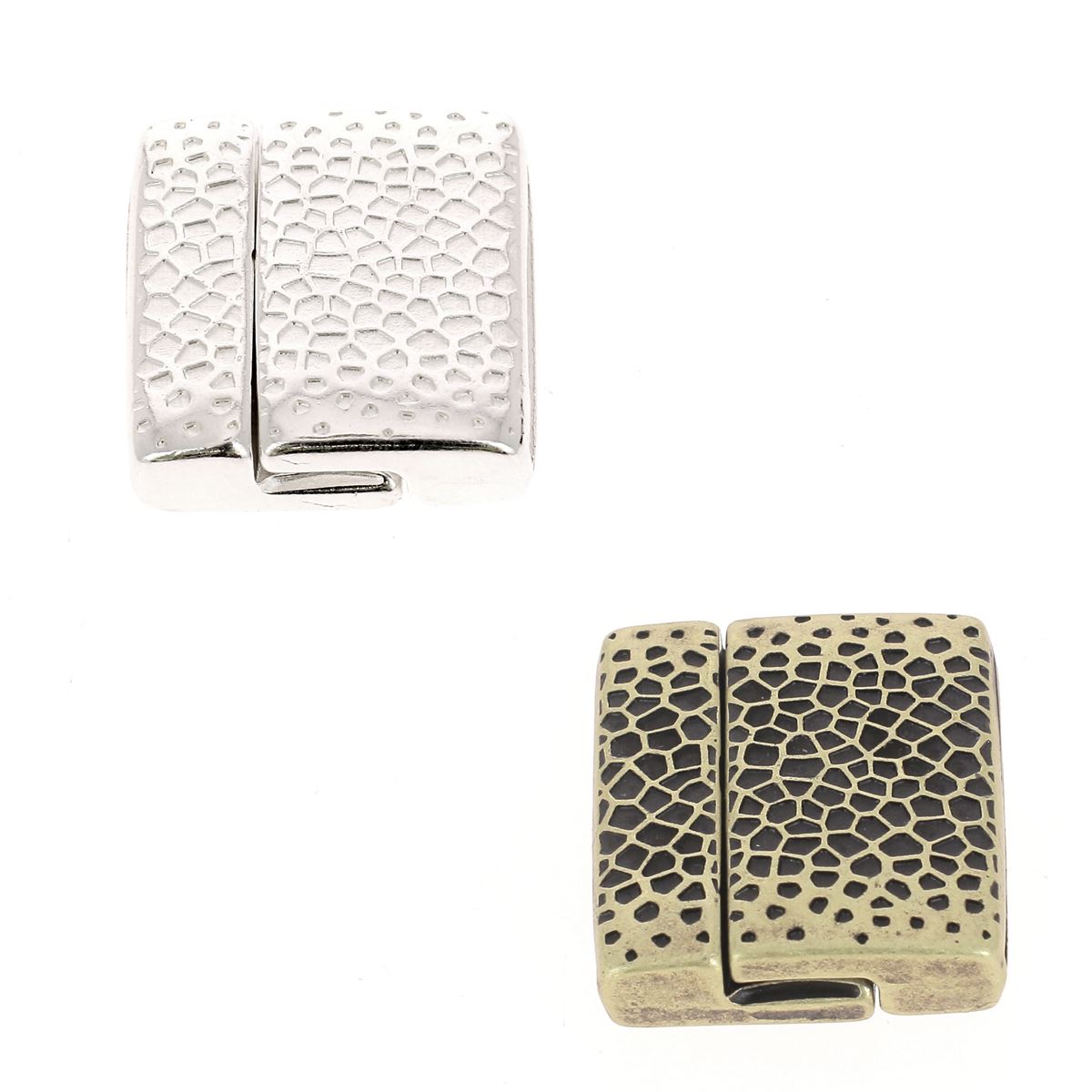 Fermoir bijou aimanté - VORONOI - Lacet plat 20mm