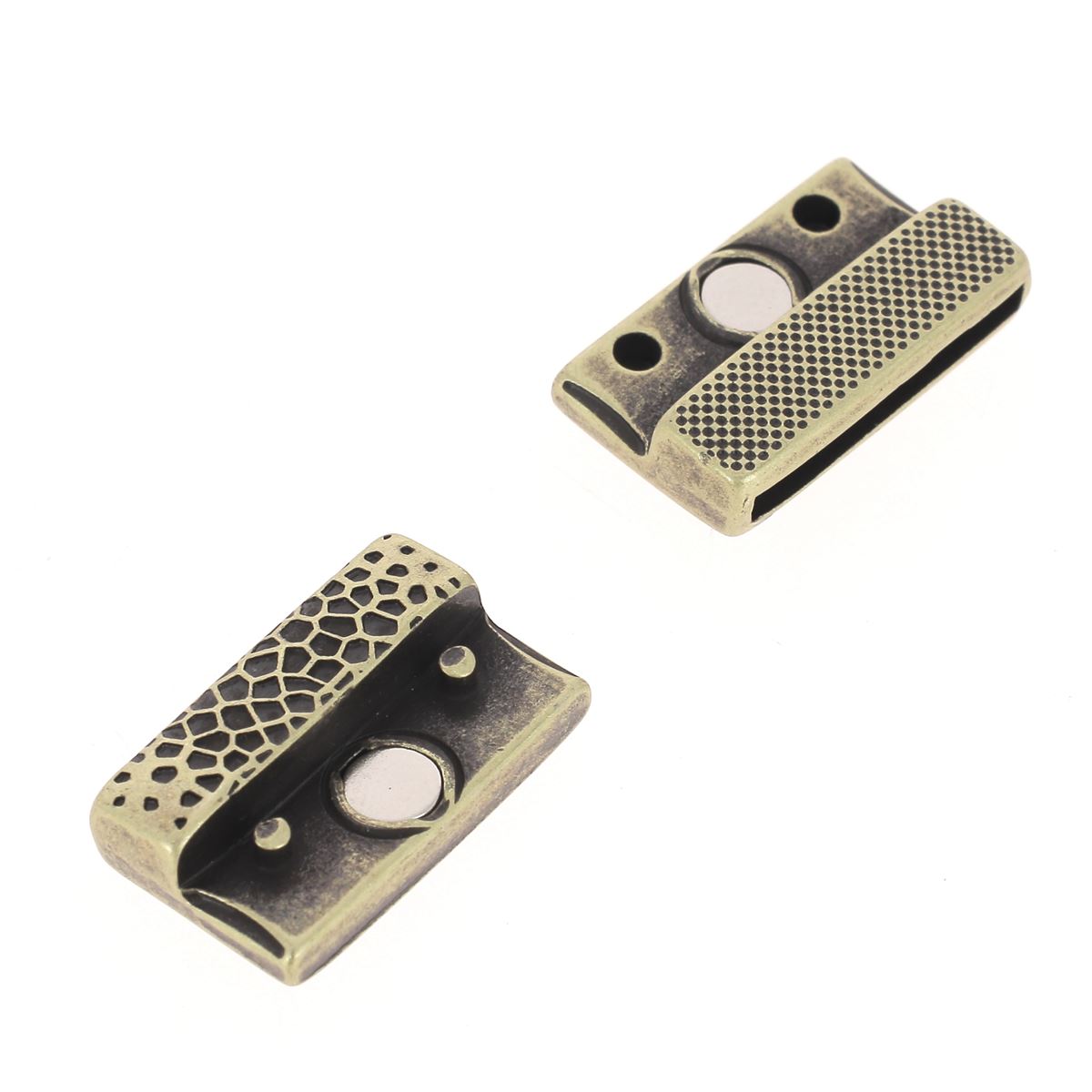 Fermoir bijou aimanté - VORONOI - Lacet plat 20mm