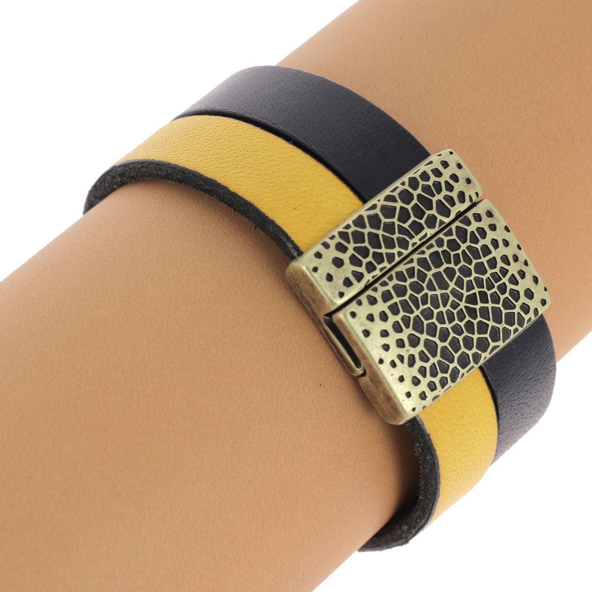 Fermoir bijou aimanté - VORONOI - Lacet plat 20mm