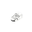 Fermoir bijou aimanté - TÊTE DE MORT - Lacet plat 10mm - ARGENT VIEILLI