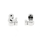 Coulissant à griffe LETTRE - Lacet 5 mm - ARGENT VIEILLI