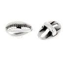 Perle passante pour bracelet en cuir - Coquillage cauri