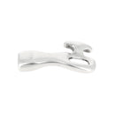 Fermoir bijou crochet - HUGO - Lacet rond 4mm - ARGENT VIEILLI