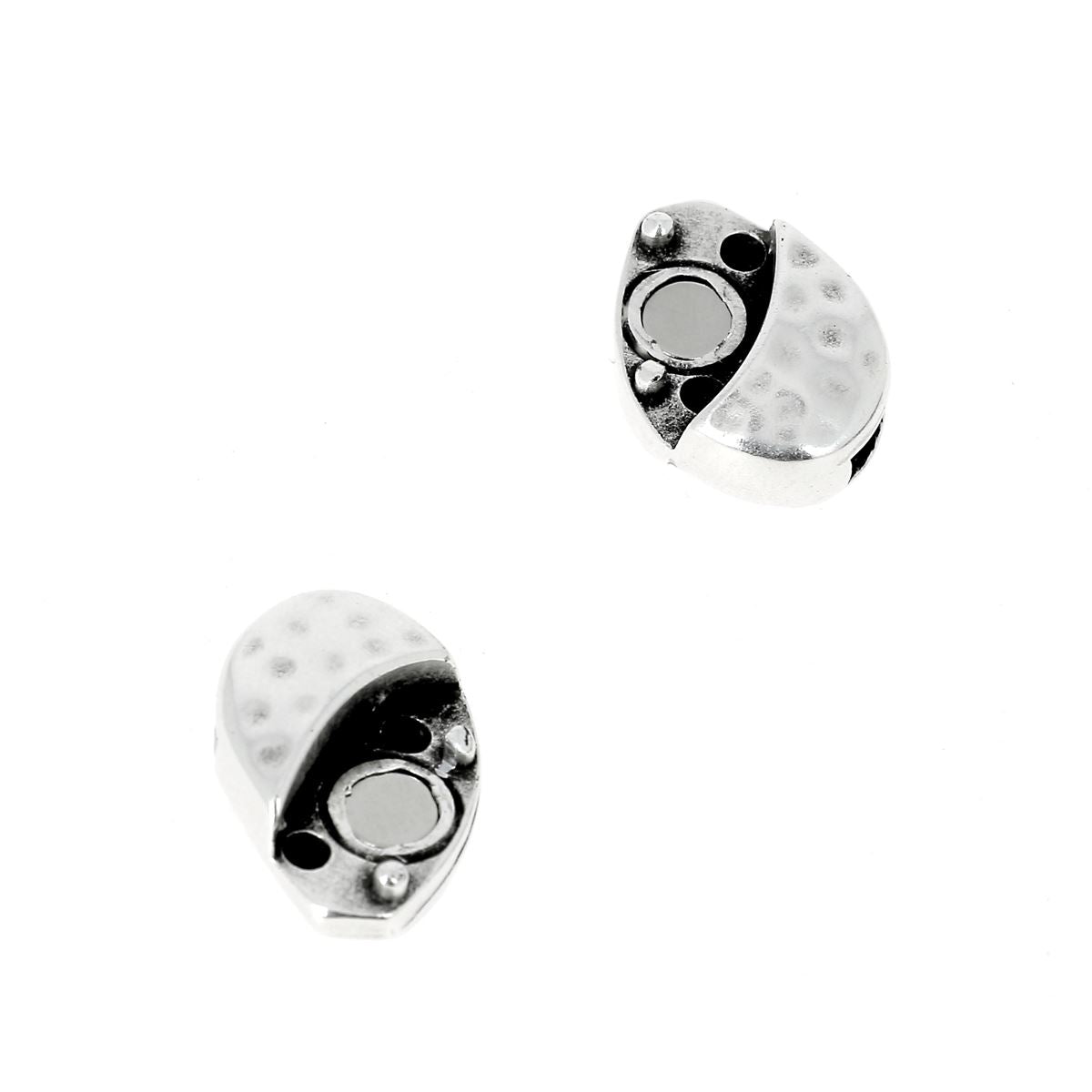 Fermoir bijou aimanté - COEUR - Lacet plat 10mm