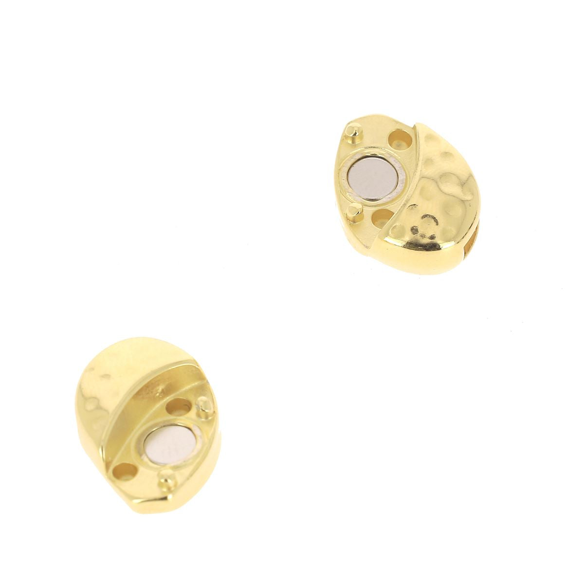 Fermoir bijou aimanté - COEUR - Lacet plat 10mm