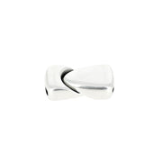 Fermoir bijou aimanté en forme de triangle pour lacet plat 10mm, création de bijoux, coloris neutre, finition élégante.