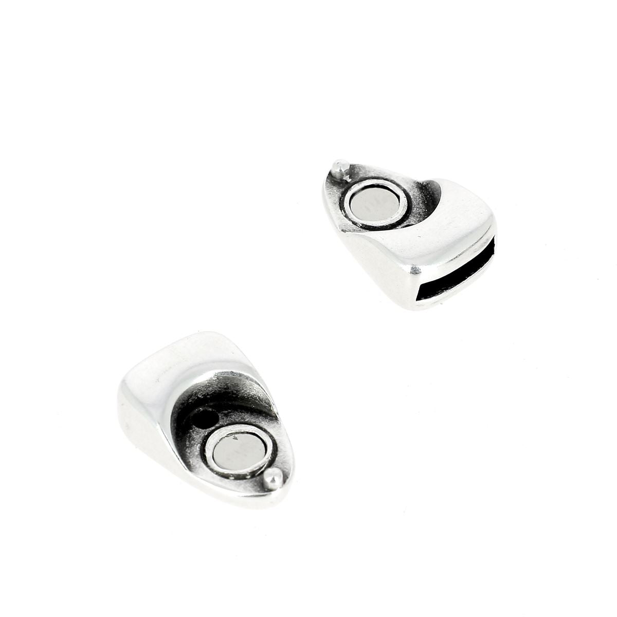 Fermoir bijou aimanté - TRIANGLE - Lacet plat 10mm