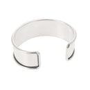Bracelet manchette en laiton - Argent vieilli 20 mm