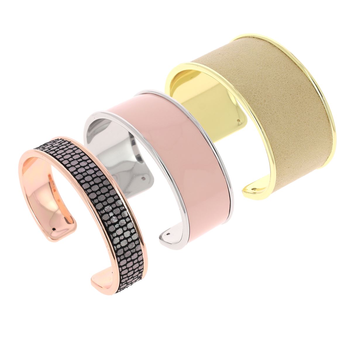 Bijou DIY - Manchette ou Jonc en métal avec cuir